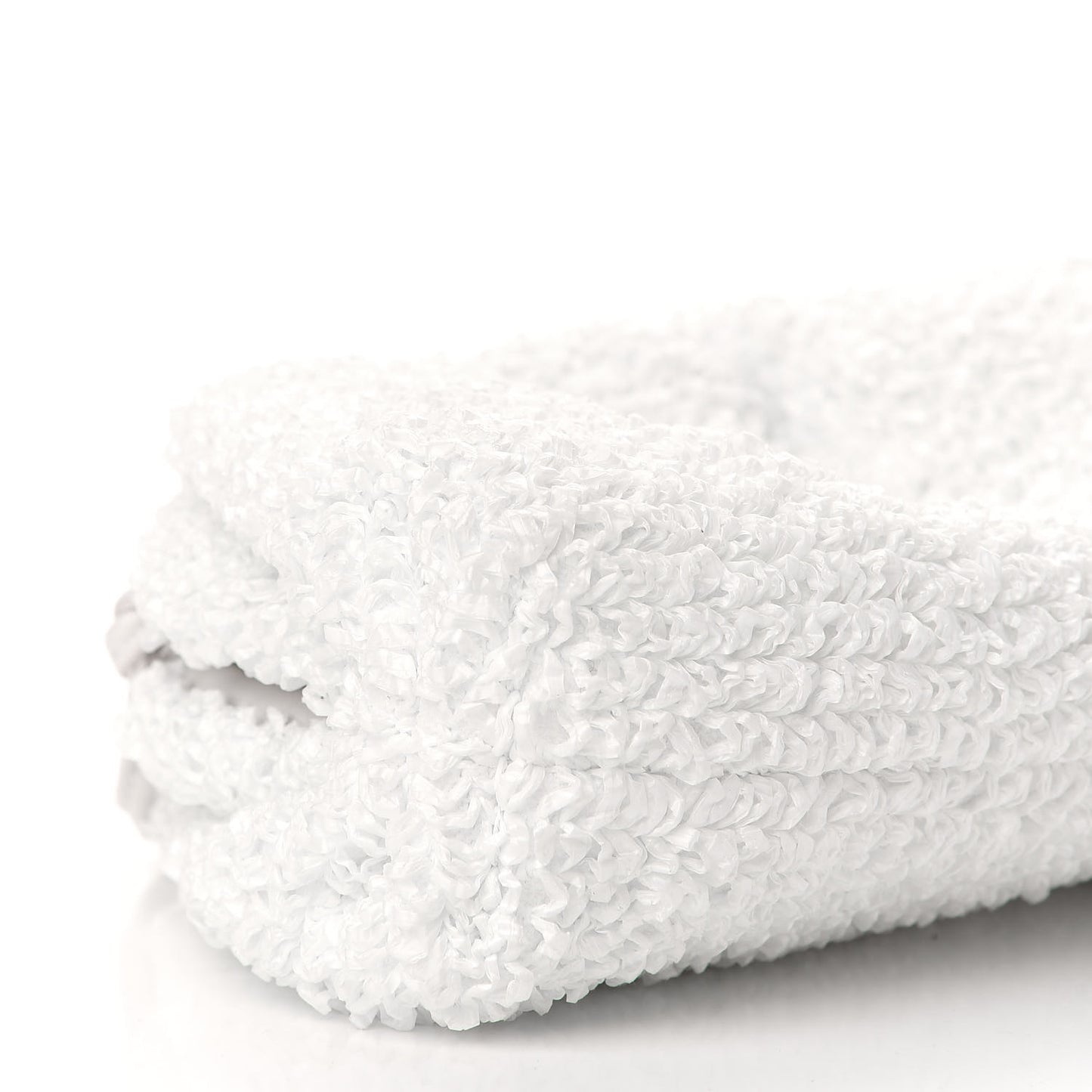 Boucle Curly Raffia The Mini Pouch White Chalk