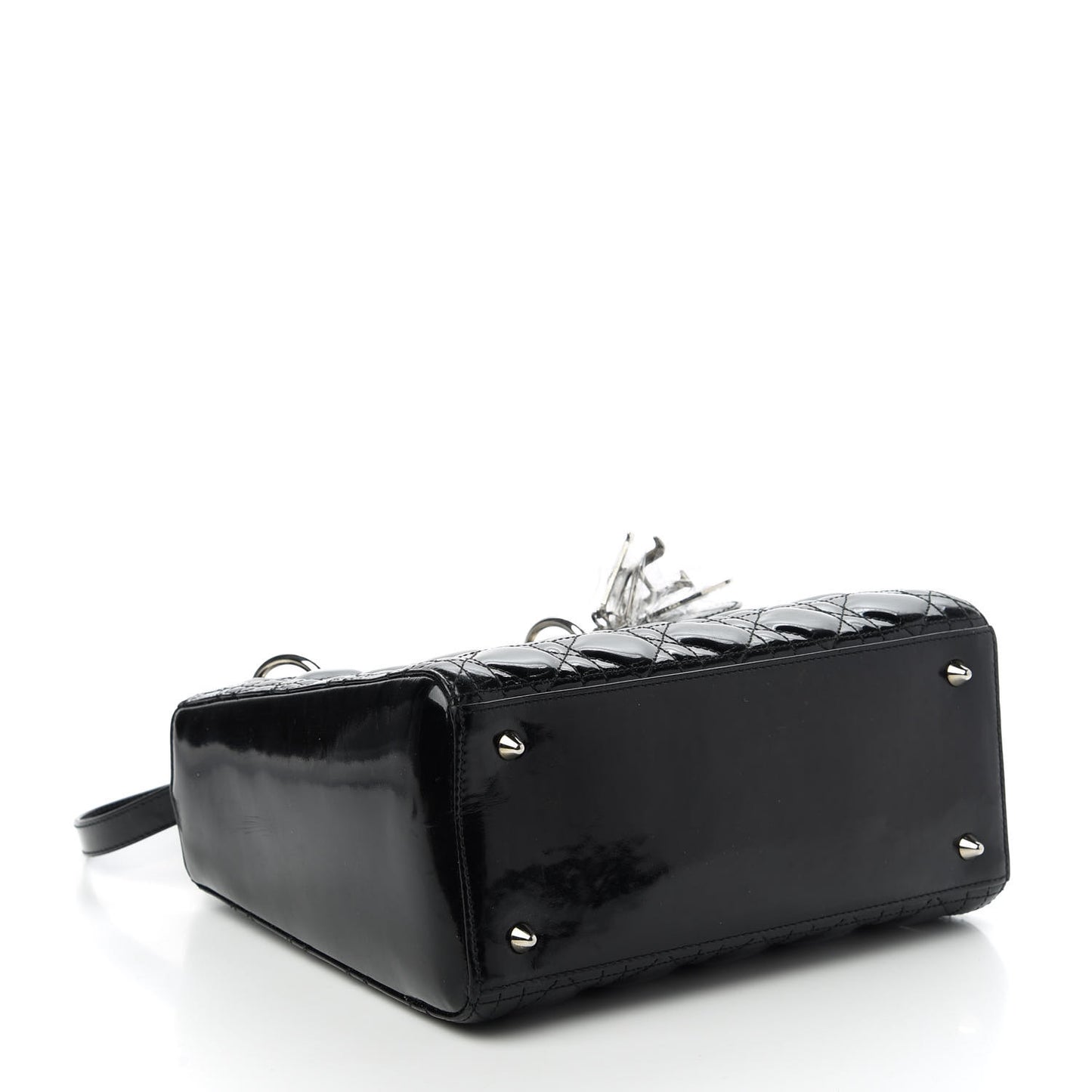 Patent Cannage Medium Lady Dior Black