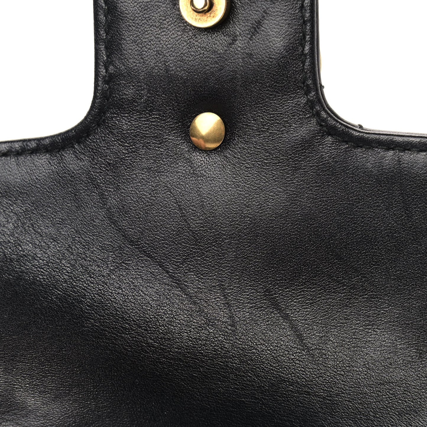 Calfskin Matelasse Super Mini GG Marmont Shoulder Bag Black