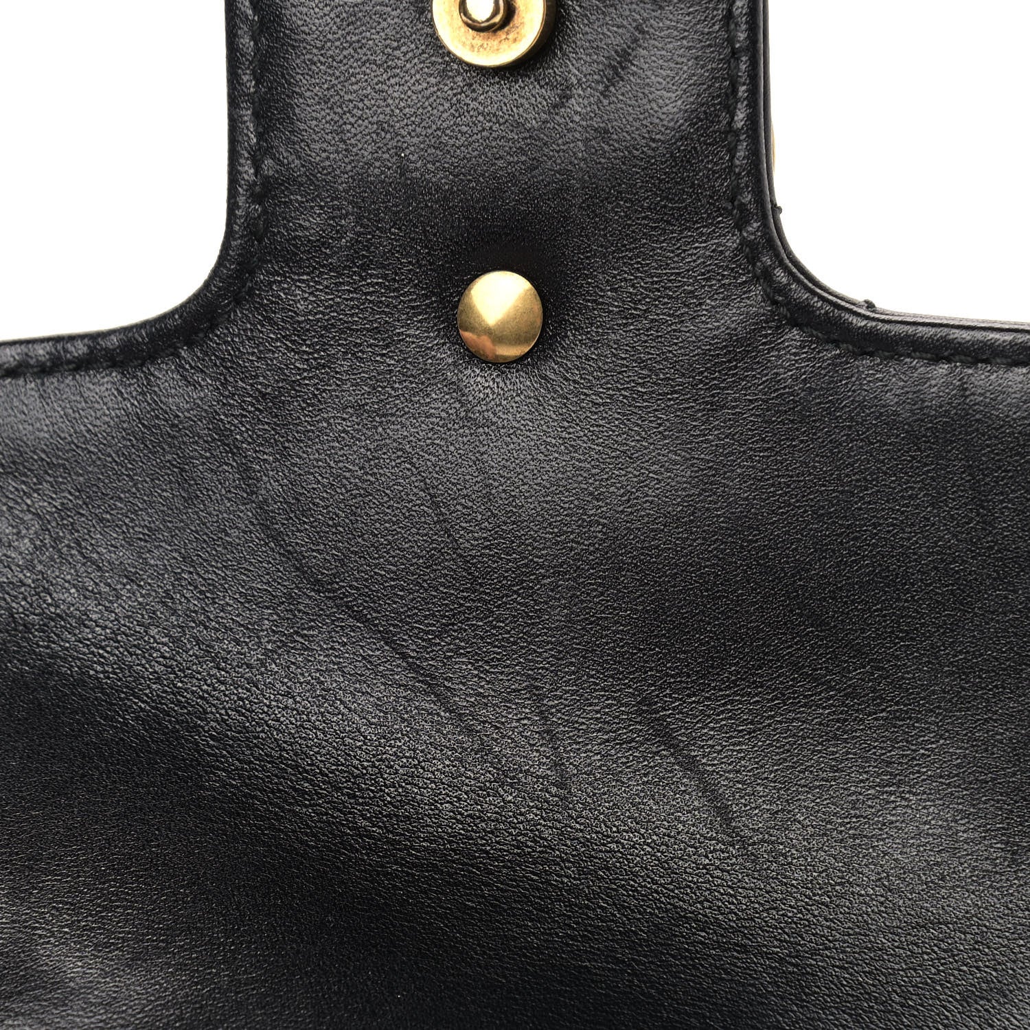 Gucci Calfskin Matelasse Super Mini GG Marmont Shoulder Bag Black 13 of 13