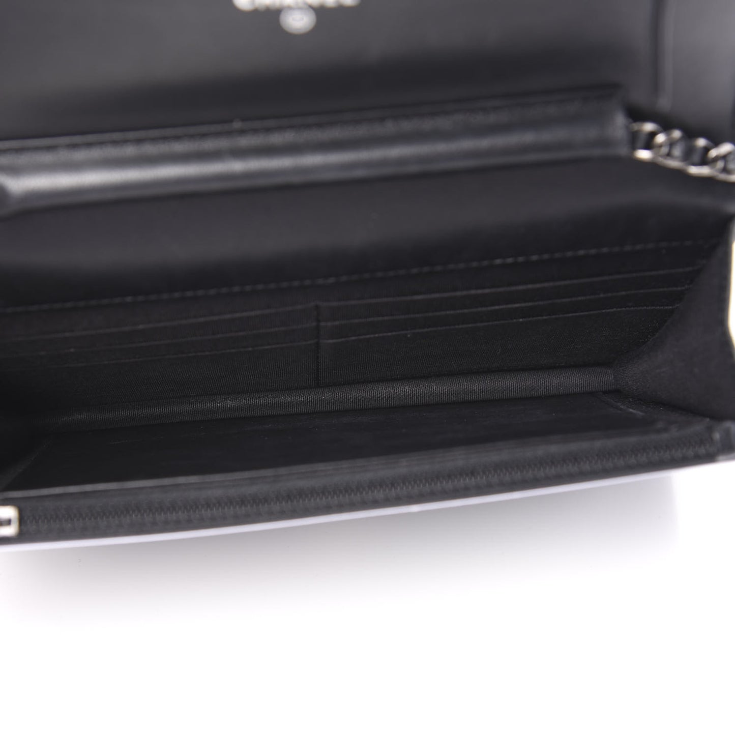 Lambskin Quilted Boy Wallet On Chain WOC Black