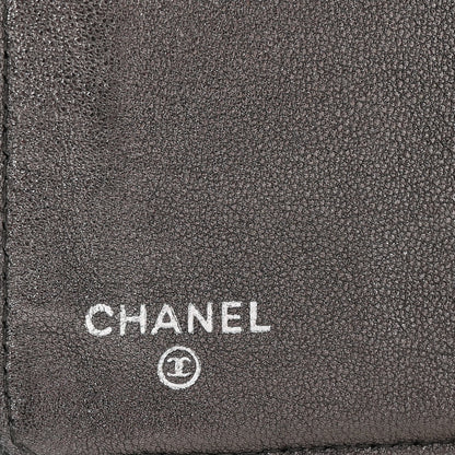 Chanel Metallic Aged Calfskin Quilted Reissue Yen Wallet Silver 6 of 8