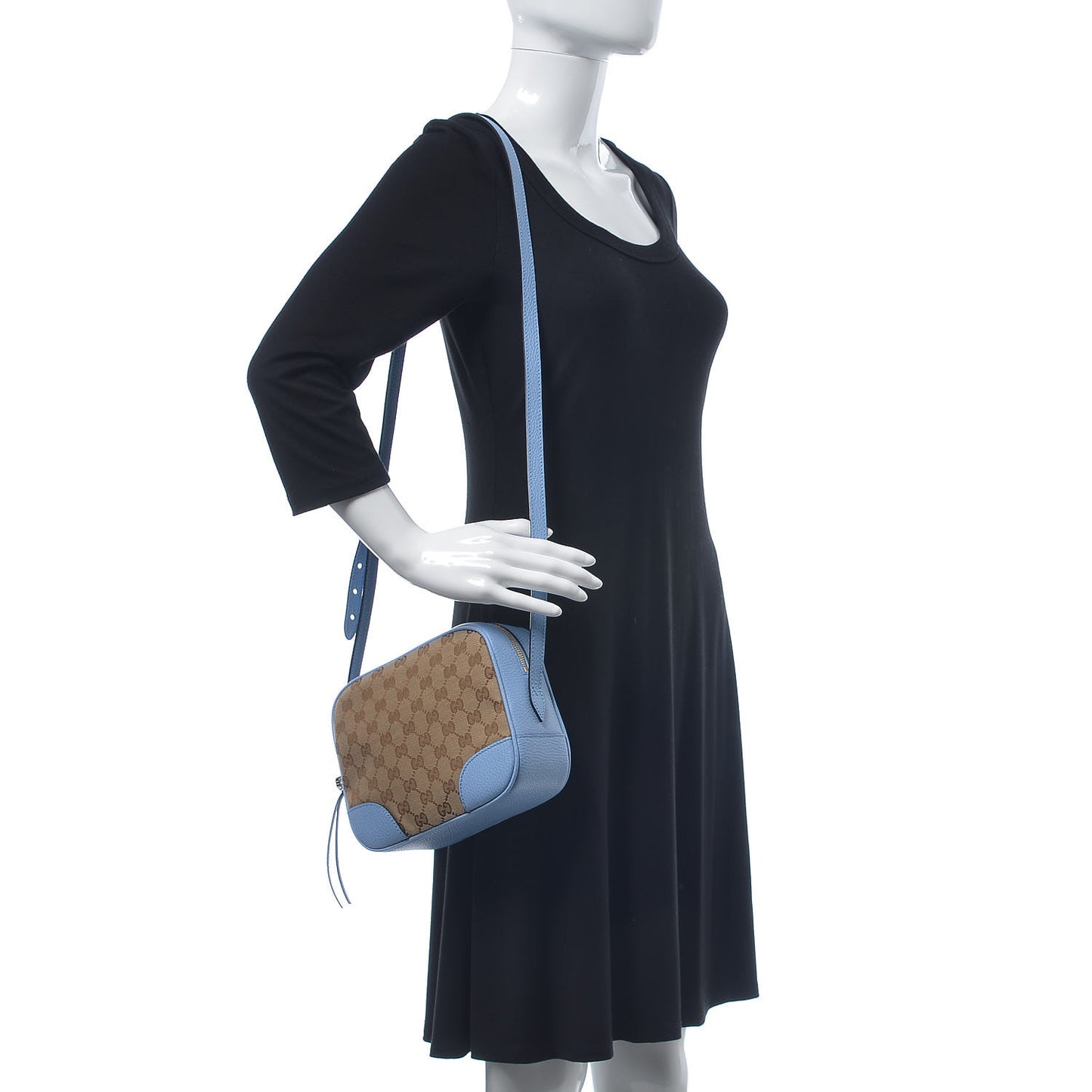 Monogram Mini Bree Messenger Bag Beige Mineral Blue