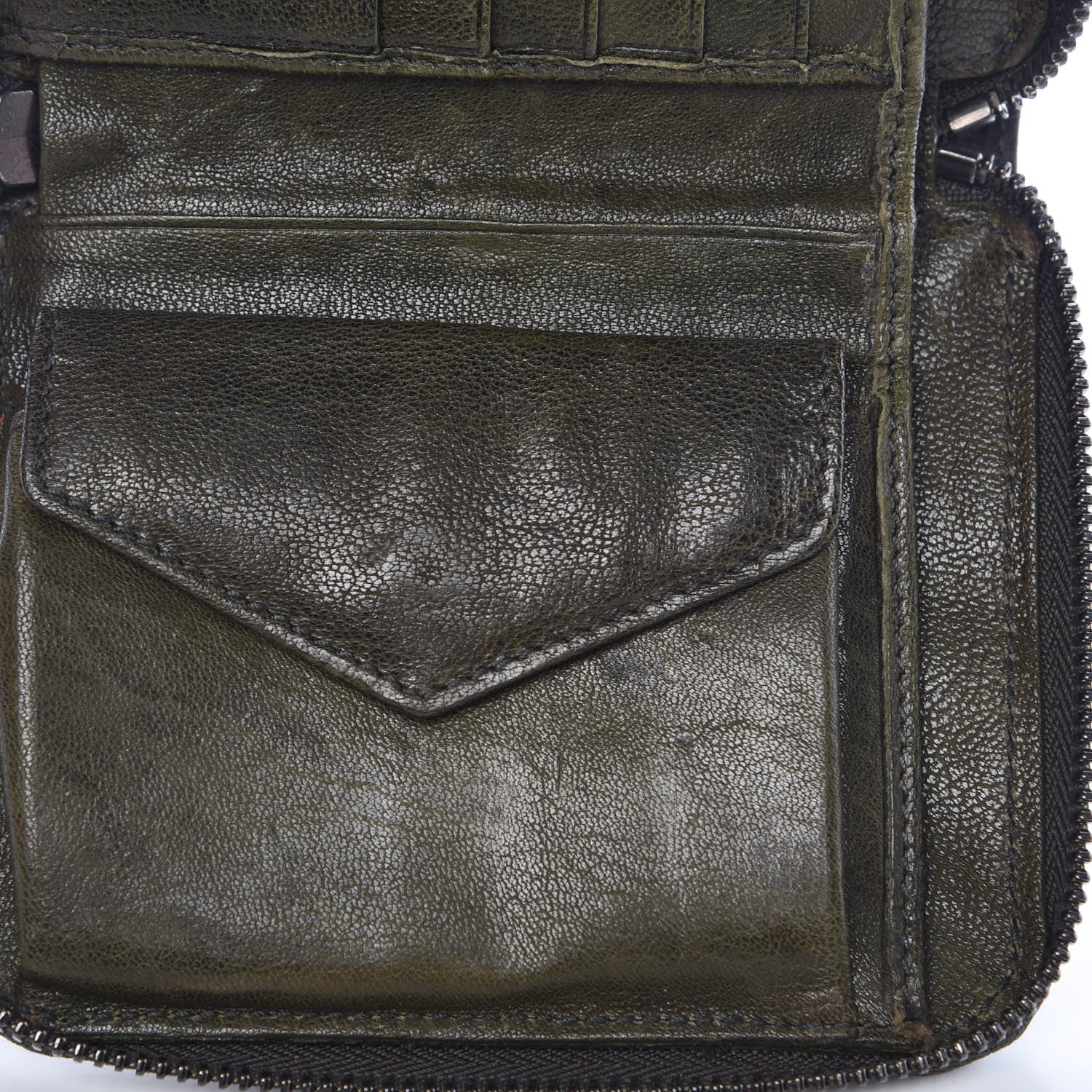 Proenza Schouler Lambskin Small PS1 Zip Wallet Military 8 of 12