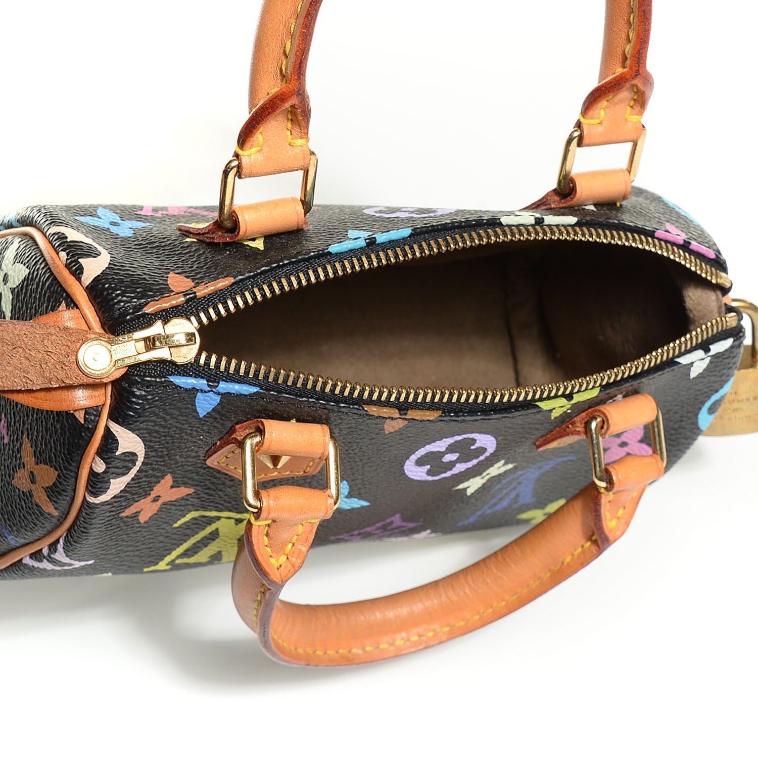 Louis Vuitton Monogram Multicolor Mini Sac HL Speedy Black 5 of 7