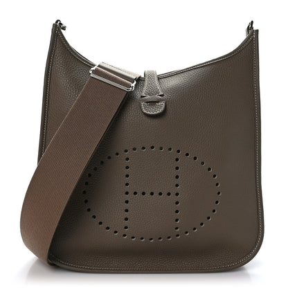 Hermes Taurillon Clemence Evelyne III PM Etoupe 1 of 10