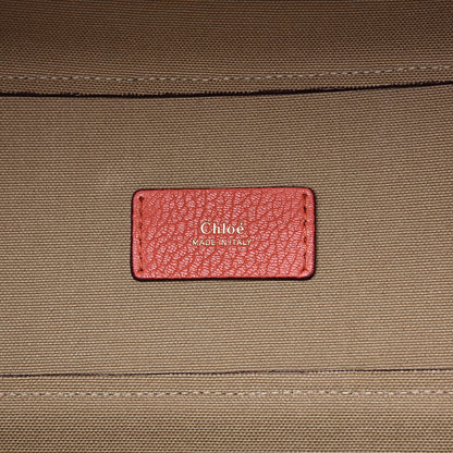 Chloe Lambskin Medium Everston Satchel Coral 6 of 12