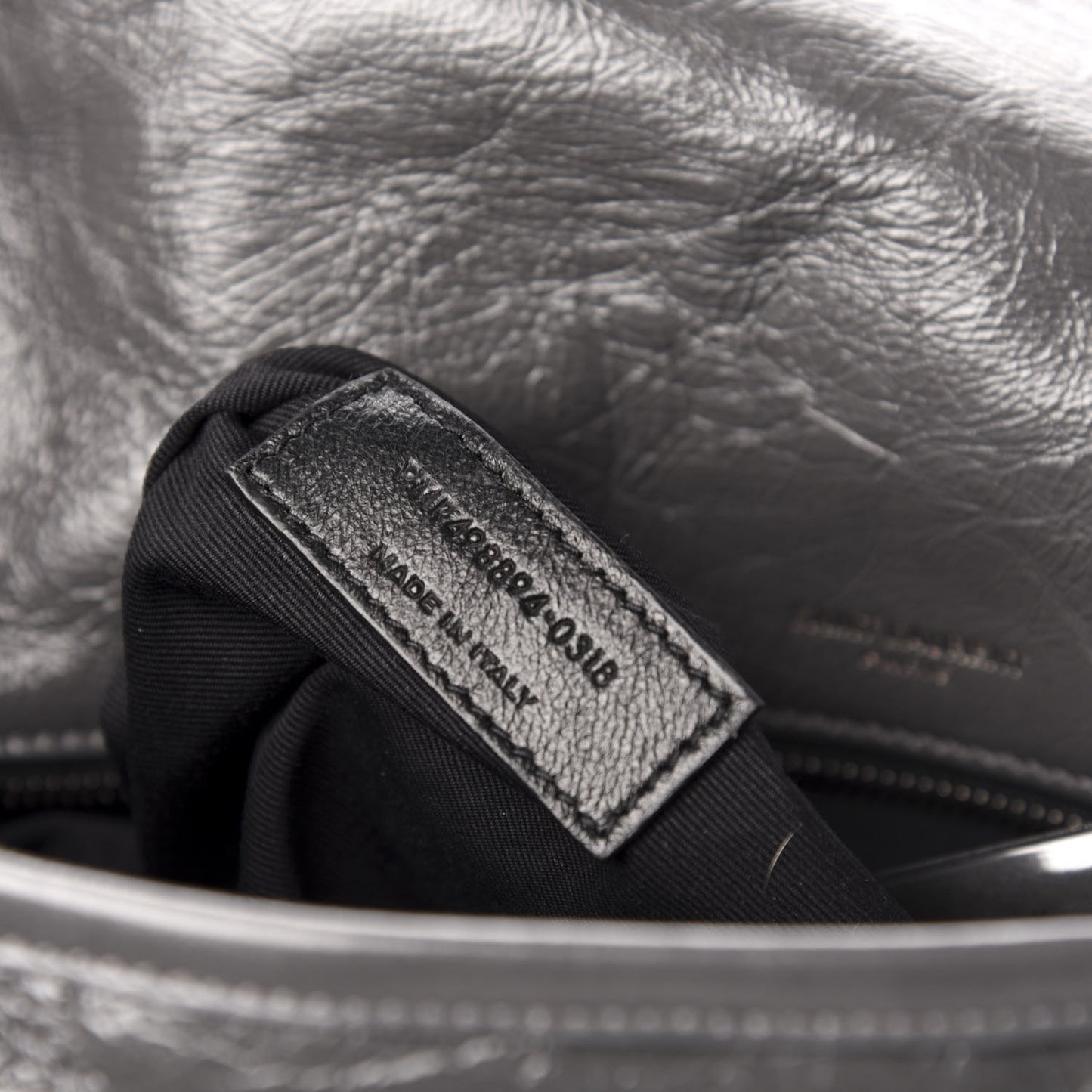 Crinkled Calfskin Matelasse Monogram Medium Niki Chain Satchel Storm