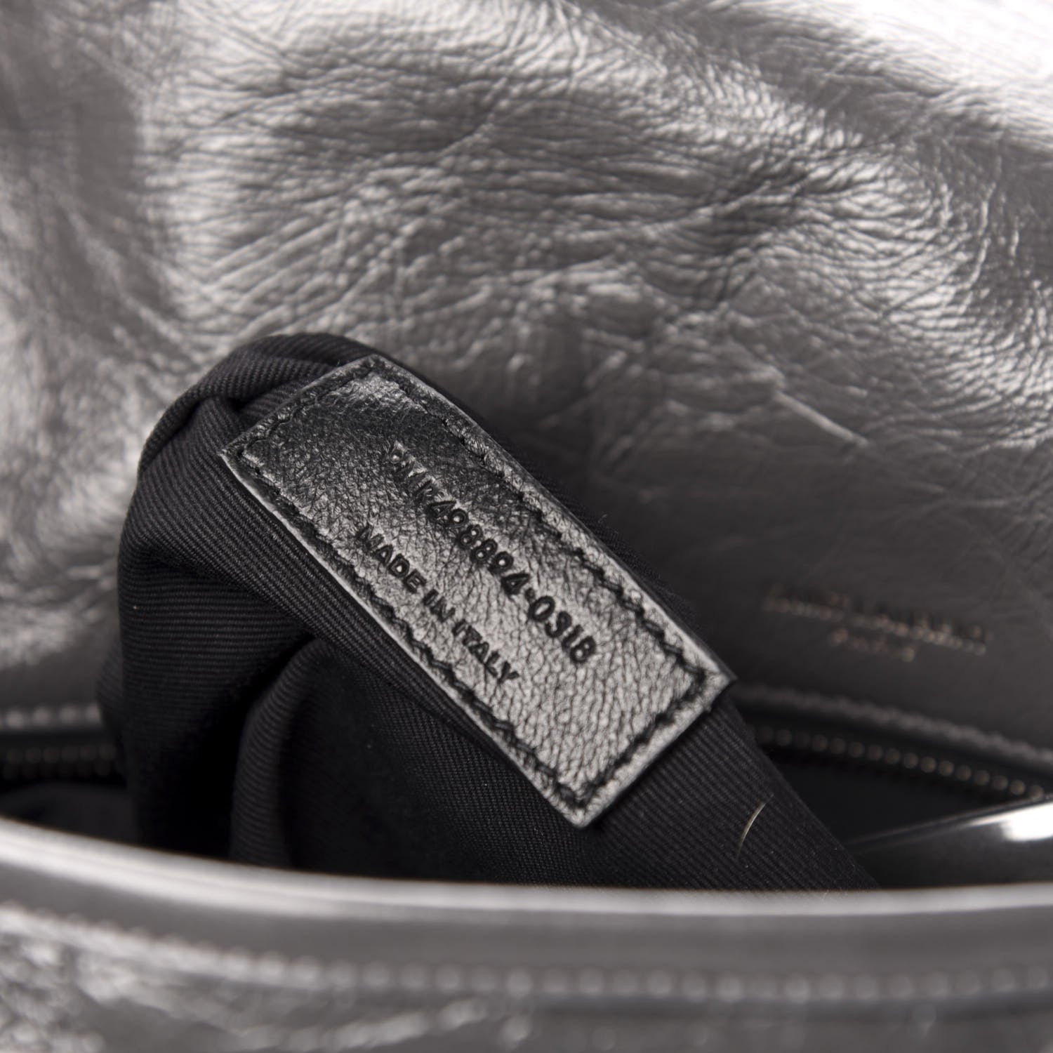 Saint Laurent Crinkled Calfskin Matelasse Monogram Medium Niki Chain Satchel Storm 11 of 14