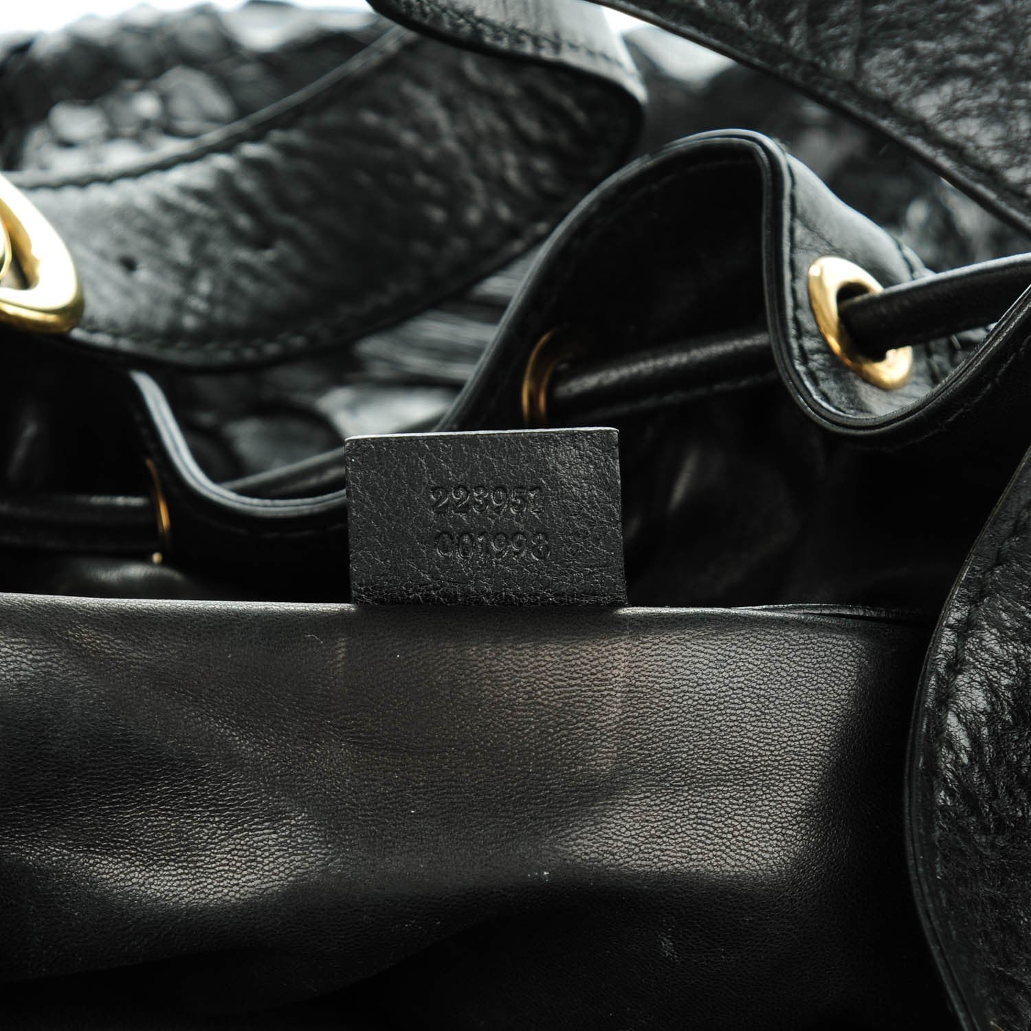 Gucci Python Medium Interlocking Icon Shoulder Bag Black 7 of 7