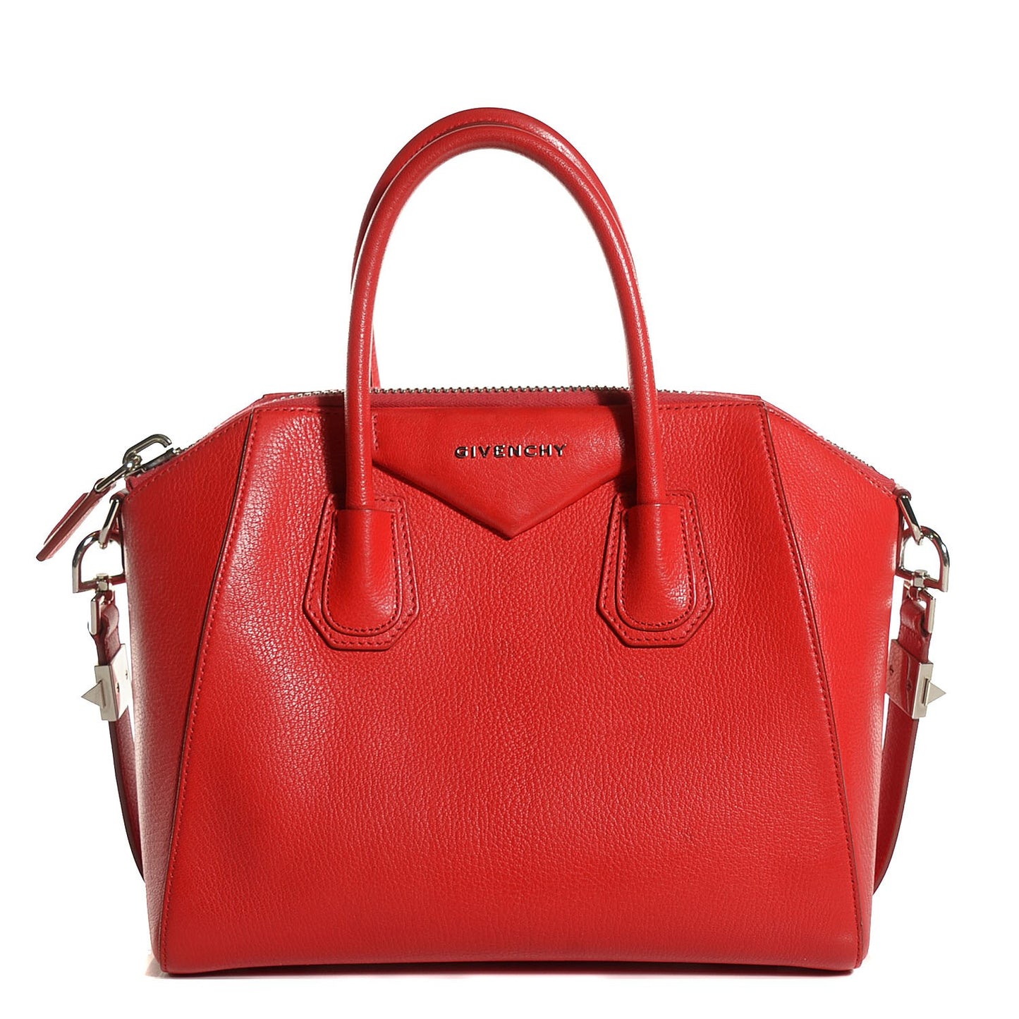 Sugar Goatskin Small Antigona Duffel Red