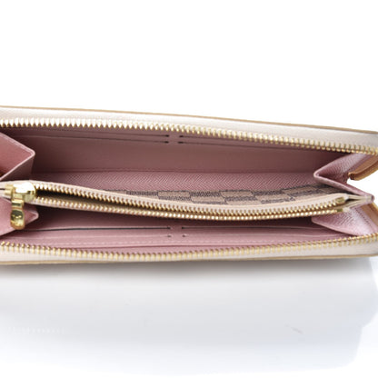 Louis Vuitton Damier Azur Clemence Wallet Rose Ballerine 5 of 7