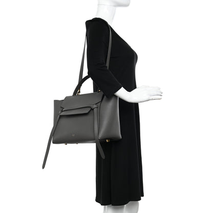 Celine Grained Calfskin Mini Belt Bag Grey 2 of 10