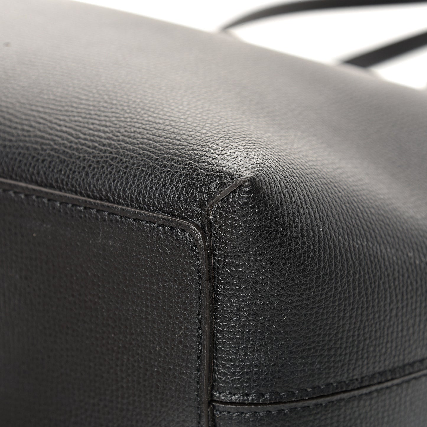 Grainy Calfskin Haymarket Colours Check Medium Zip Tote Black