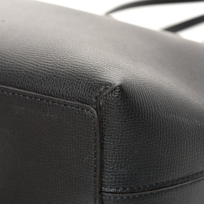 Burberry Grainy Calfskin Haymarket Colours Check Medium Zip Tote Black 10 of 14