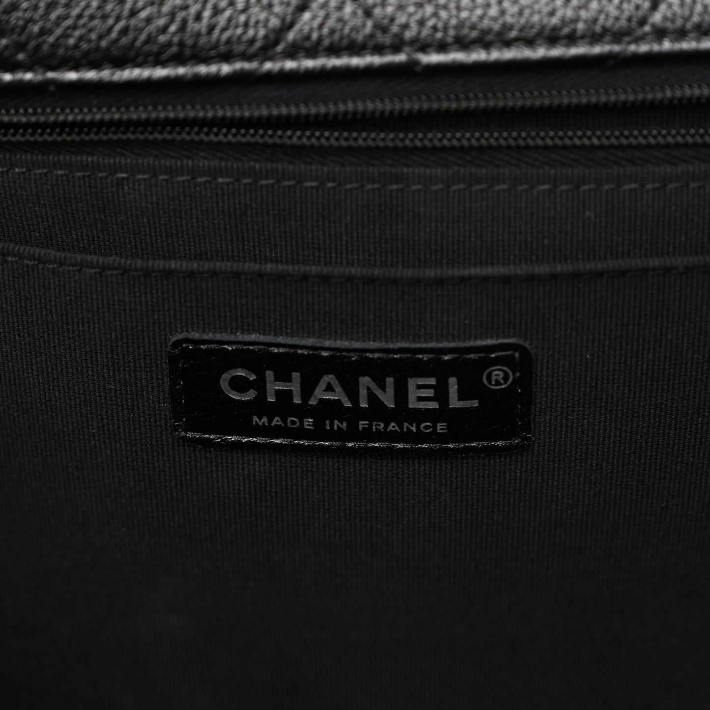 Grained Calfskin Quilted XXL Travel Flap Bag Black
