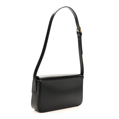 Celine Shiny Calfskin Triomphe Shoulder Bag Black 3 of 9