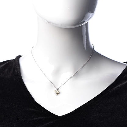 Mikimoto 18K White Gold Diamond Akoya Pearl 4.5-5mm Pendant Necklace 2 of 5