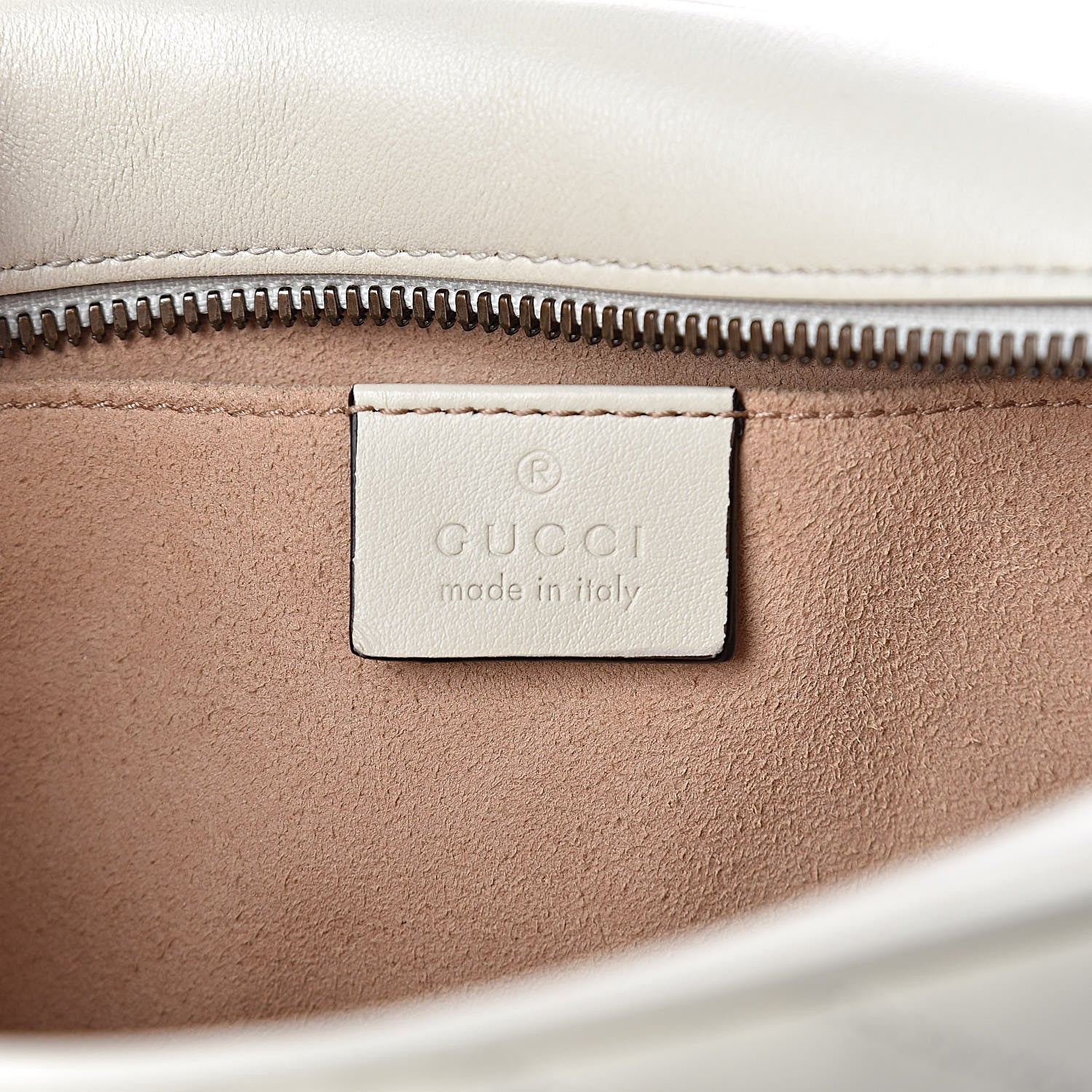 Gucci Calfskin Matelasse Small GG Marmont Chain Shoulder Bag White 6 of 13