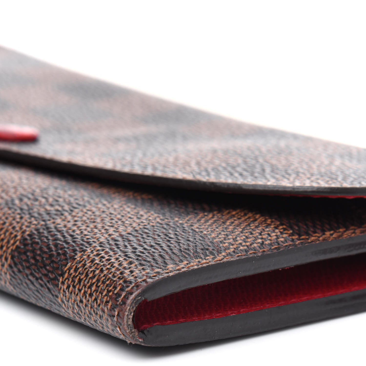 Louis Vuitton Damier Ebene Emilie Wallet Red 14 of 19