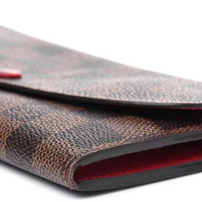 Louis Vuitton Damier Ebene Emilie Wallet Red 14 of 19