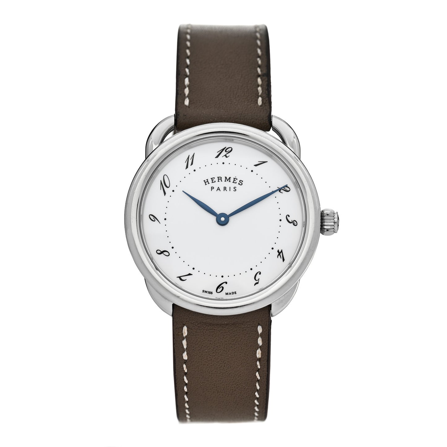 Stainless Steel Swift 36mm Arceau Quartz Watch Etoupe