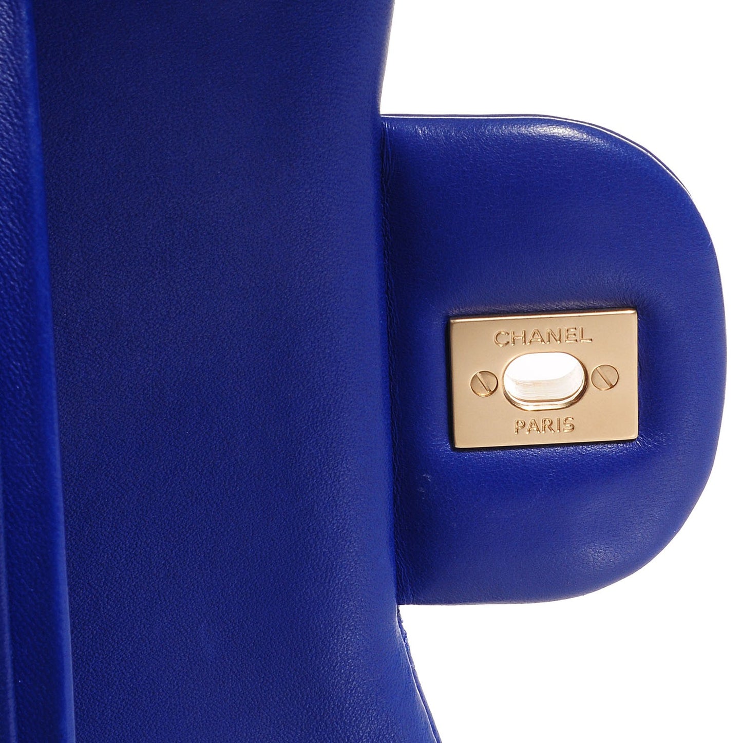 Lambskin Quilted Jumbo Double Flap Dark Blue