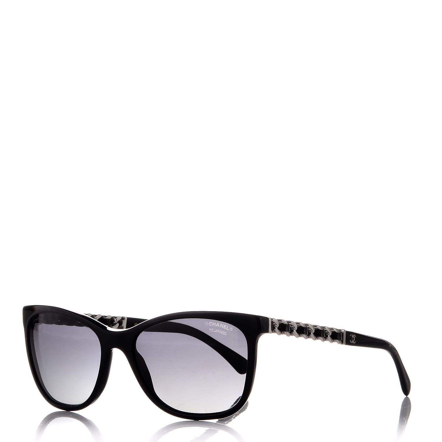 Chanel Cat Eye Chain Polarized Sunglasses 5260-Q Black 1 of 8