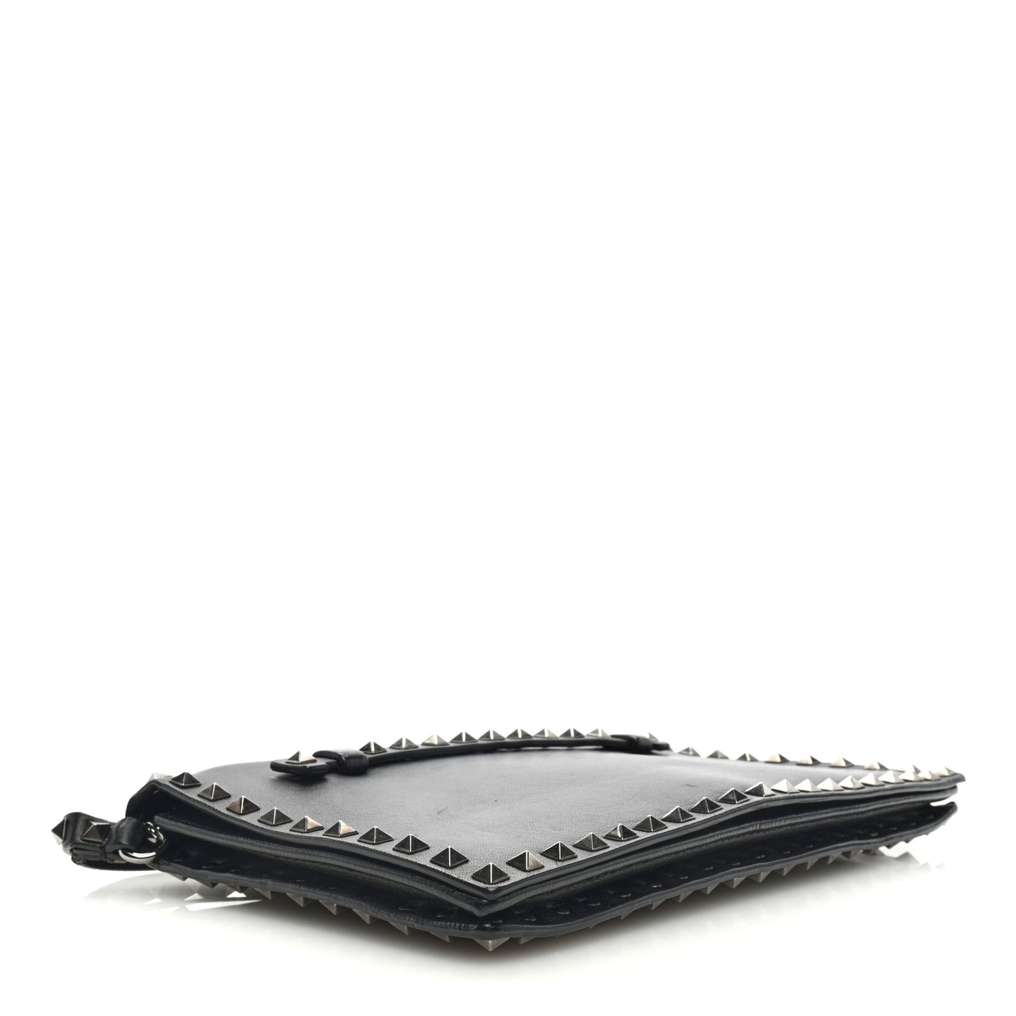 Nappa Rockstud Wristlet Clutch Black
