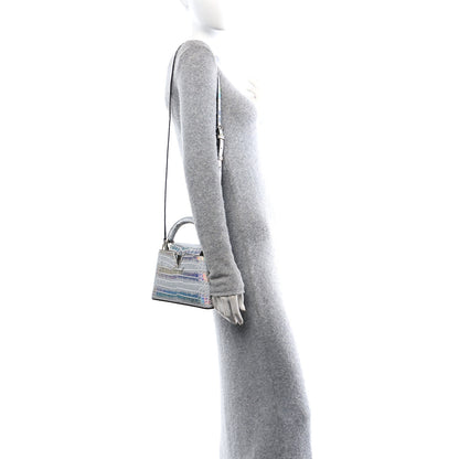 Louis Vuitton Alligator Mini Capucines Silver 3 of 9