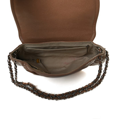 Chanel Caviar Large Half Moon Flap Dark Beige 6 of 14