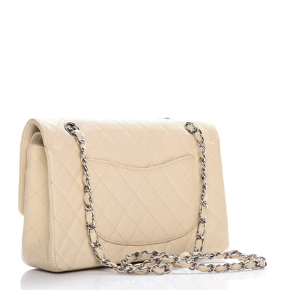Chanel Caviar Quilted Medium Double Flap Beige Clair 4 of 12