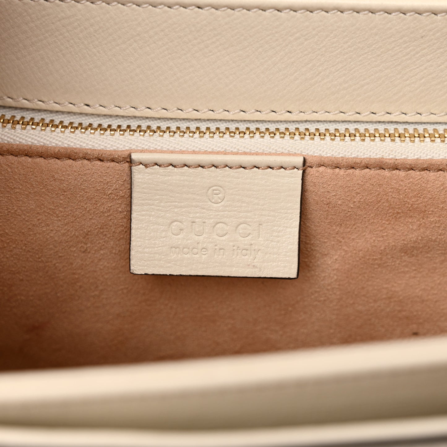 GG Supreme Monogram Horsebit 1955 Shoulder Bag Beige Mystic White