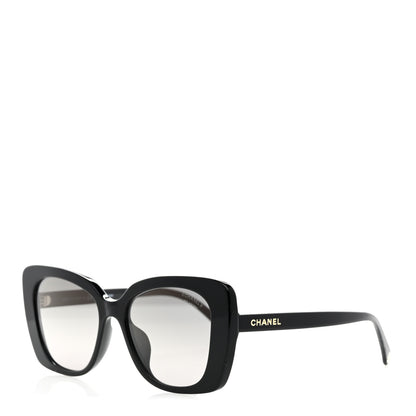 Chanel Acetate Polarized Rectangle Sunglasses 5504A Black 1 of 7