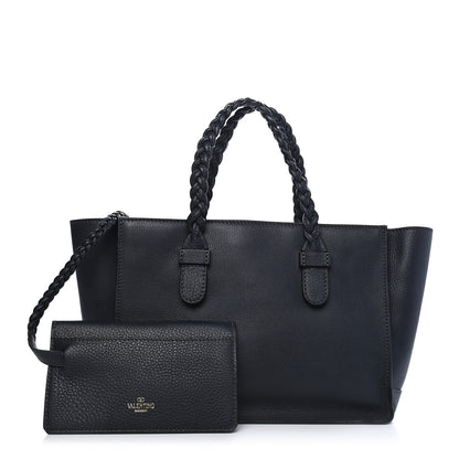 Valentino Garavani Grained Calfskin To Be Cool Tote Black 1 of 9