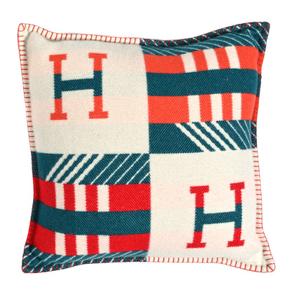 Hermes Wool Cashmere Avalon Jump'H Pillow PM Turquoise Émeraude 2 of 3