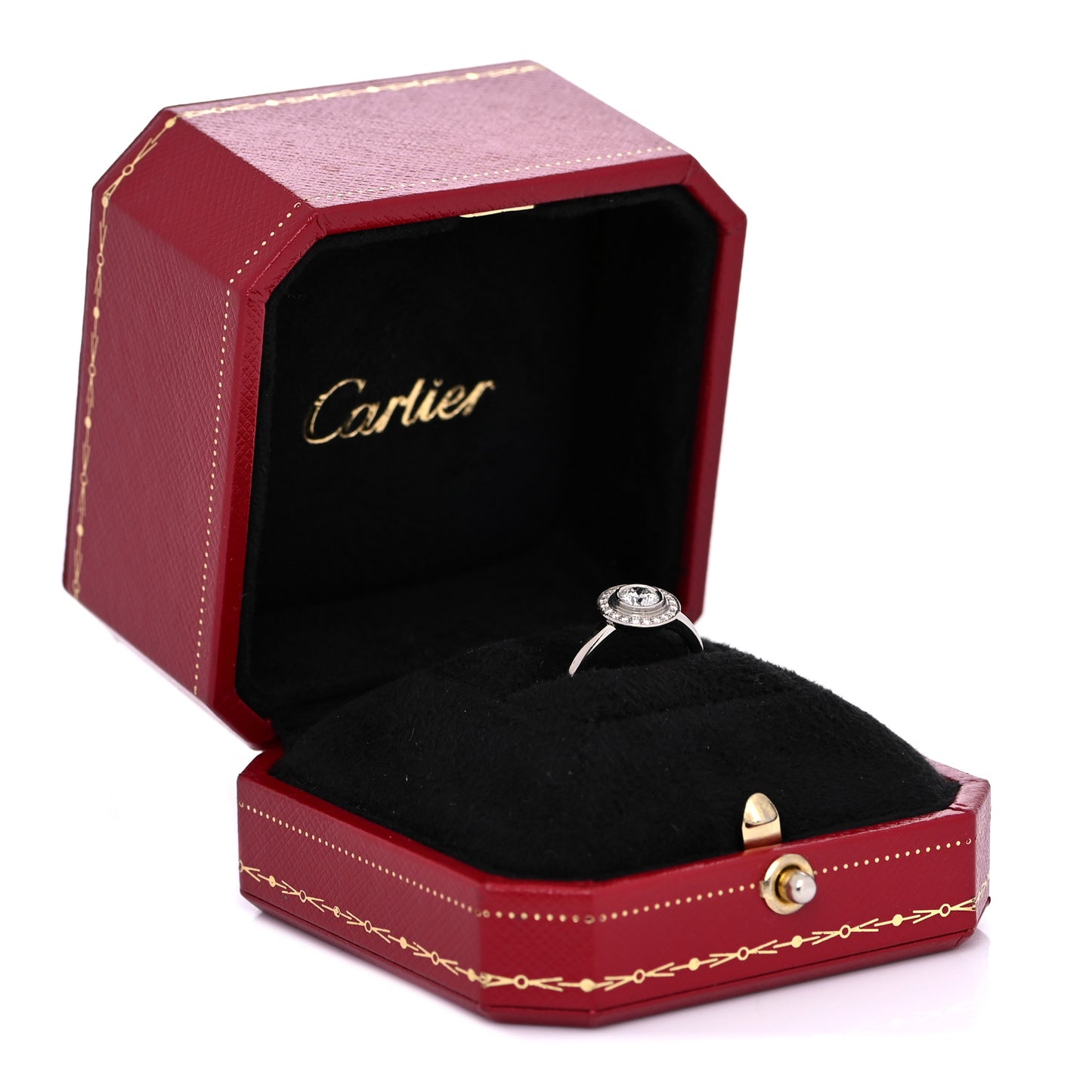 Platinum Diamond .33ct D'Amour Solitaire Engagement Ring 49 4.75