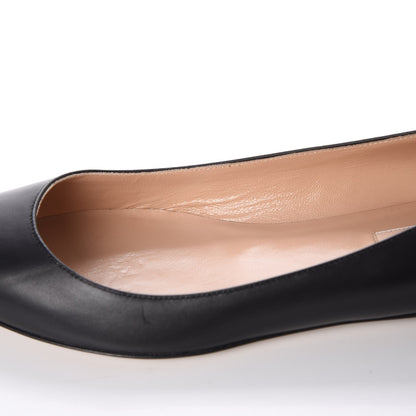 Valentino Garavani Nappa Rockstud Pointy Toe Ballerina Flats 37.5 Black 8 of 9