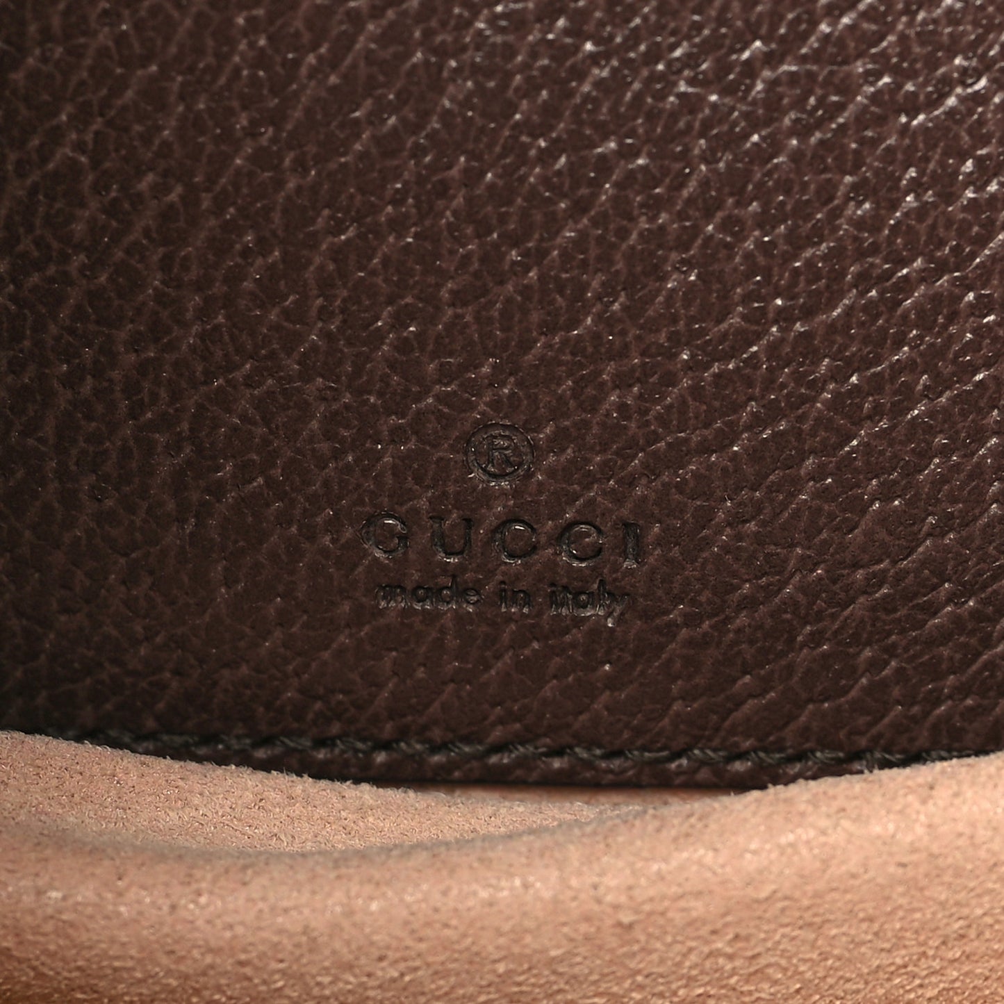 GG Supreme Monogram Textured Calfskin Web Mini Ophidia Half Moon Hobo Beige Ebony New Acero
