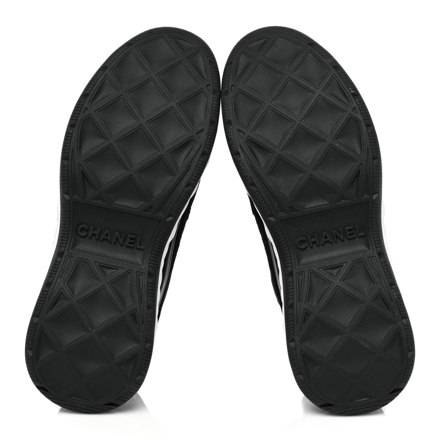 Velvet Calfskin Mixed Fibers CC Sneakers 37 Black