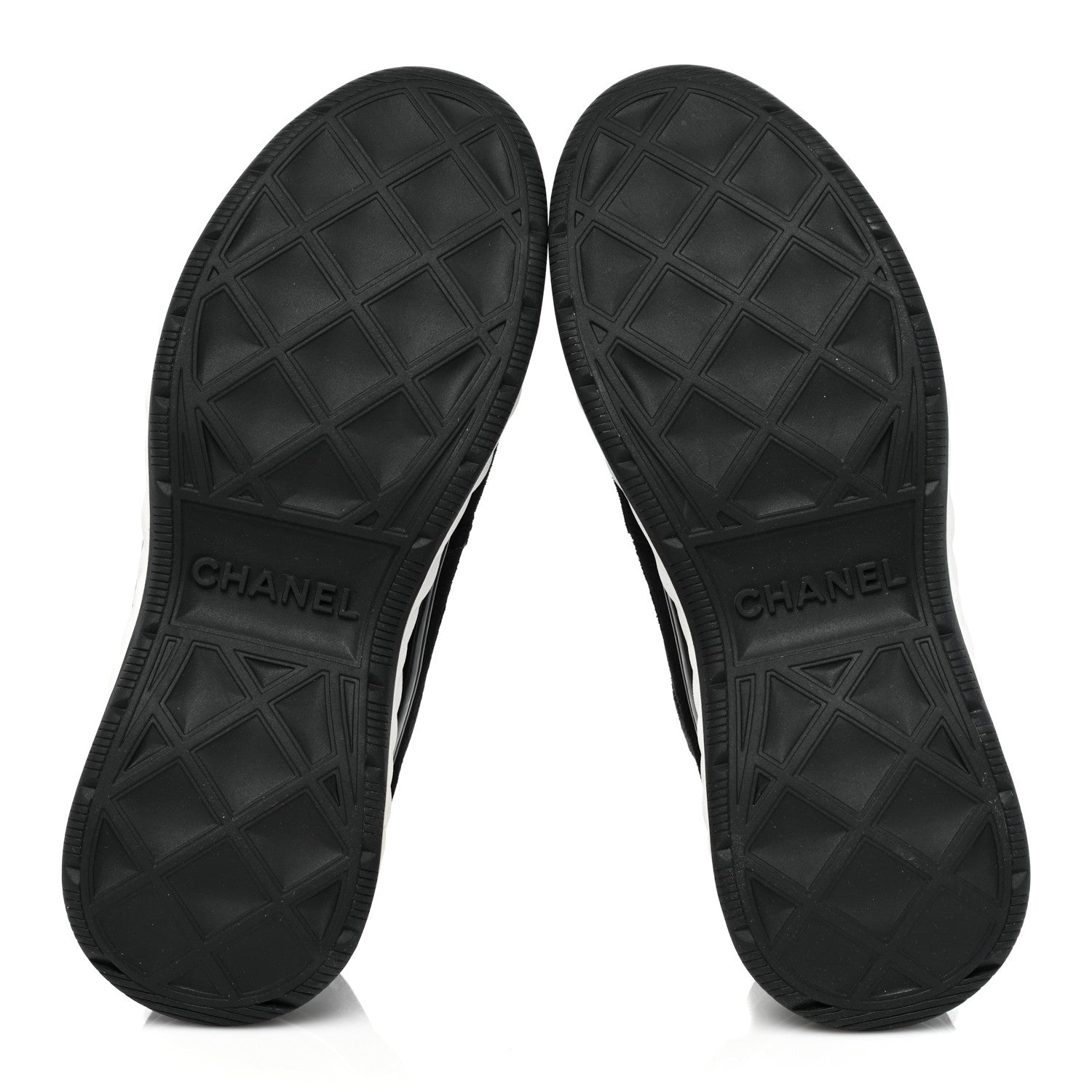 Chanel Velvet Calfskin Mixed Fibers CC Sneakers 37 Black 6 of 9