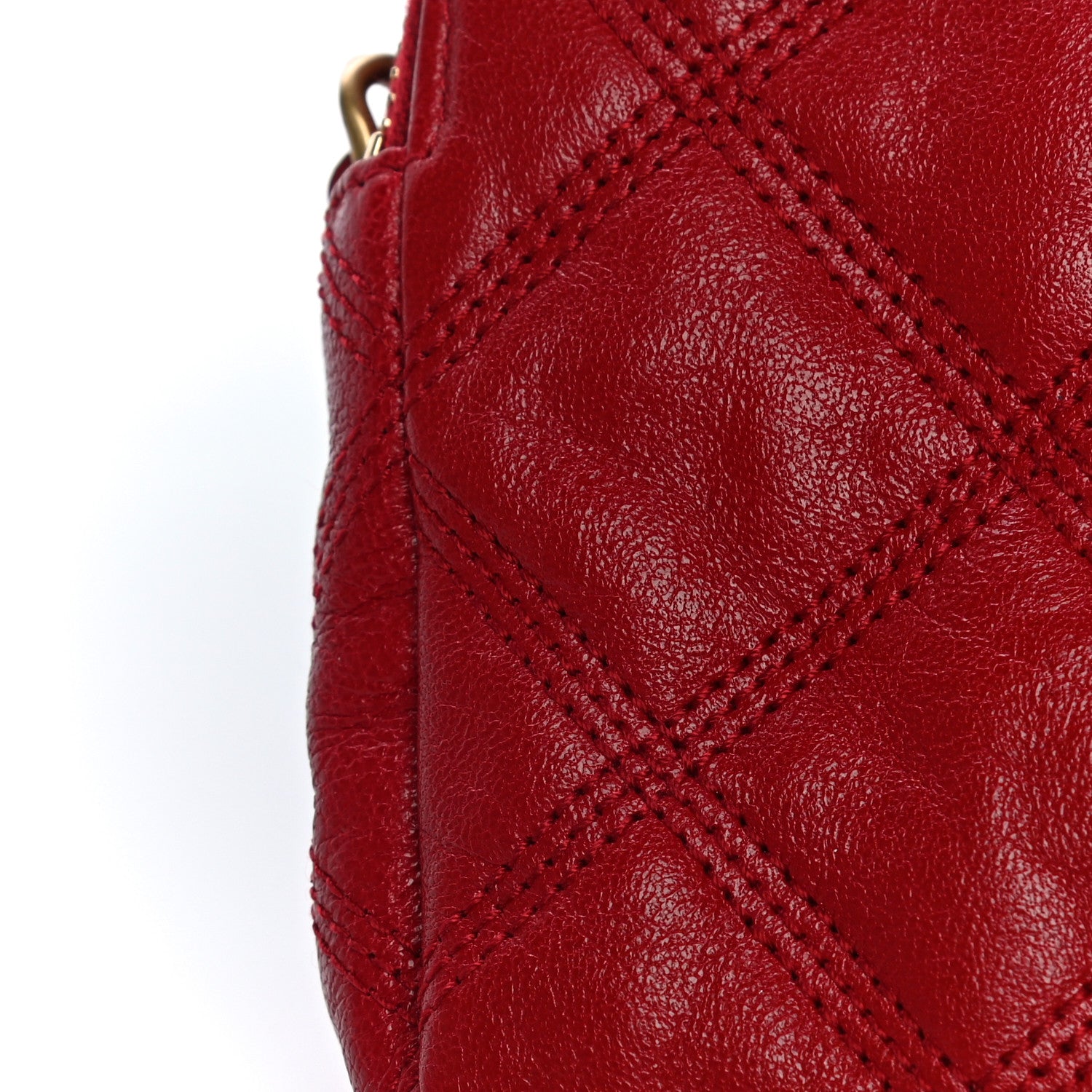 Saint Laurent Grained Lambskin Quilted Mini Becky Double Zip Bag Rouge Eros 15 of 15