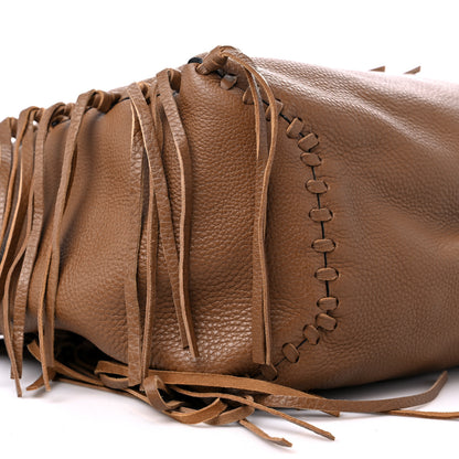 Valentino Garavani Grained Calfskin C-Rockee Fringe Tote Light Cuir 7 of 8