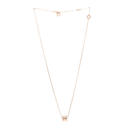 Bulgari 18K Rose Gold Mini B.Zero1 Pendant Necklace 2 of 6