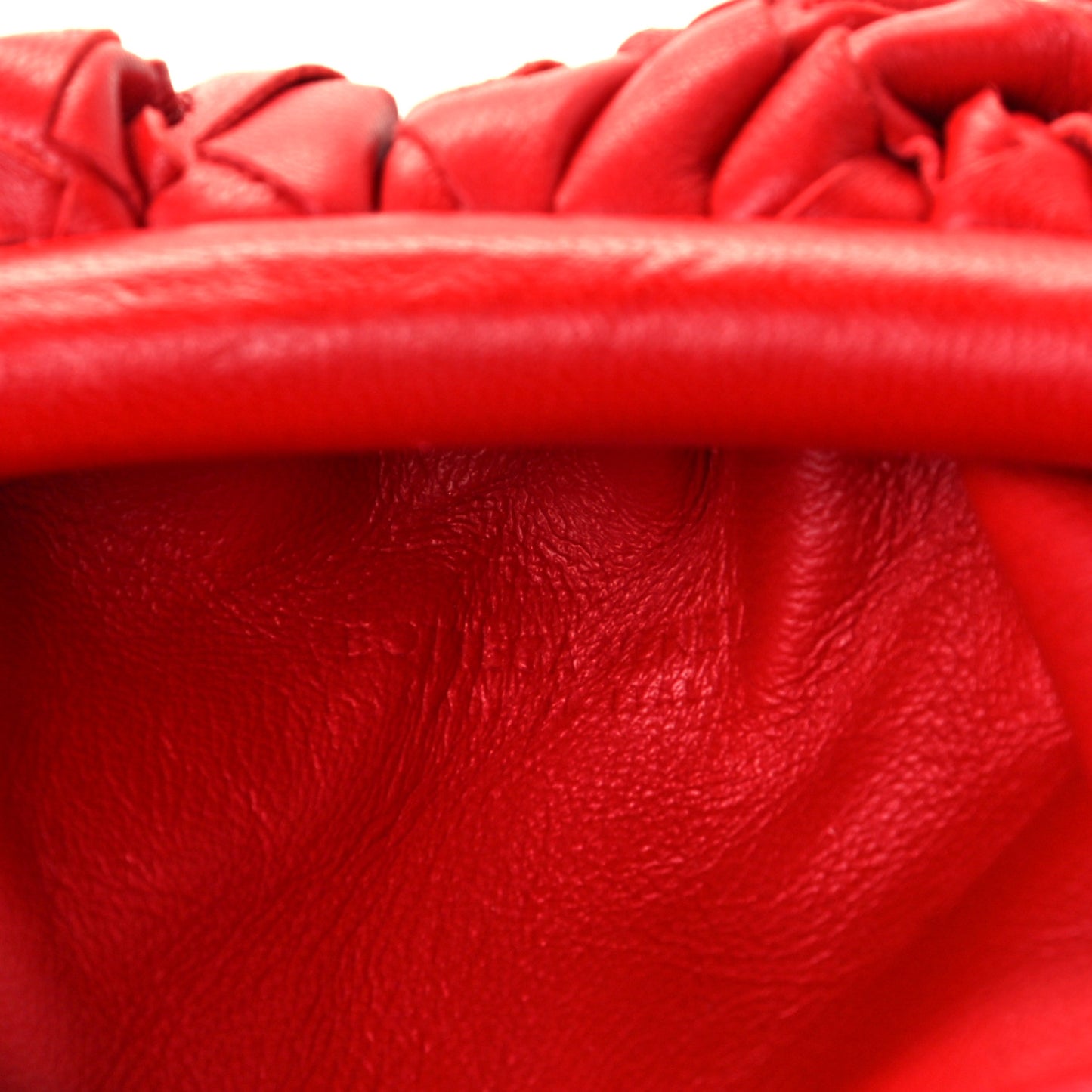 Nappa Intrecciato The Mini Pouch Bright Red