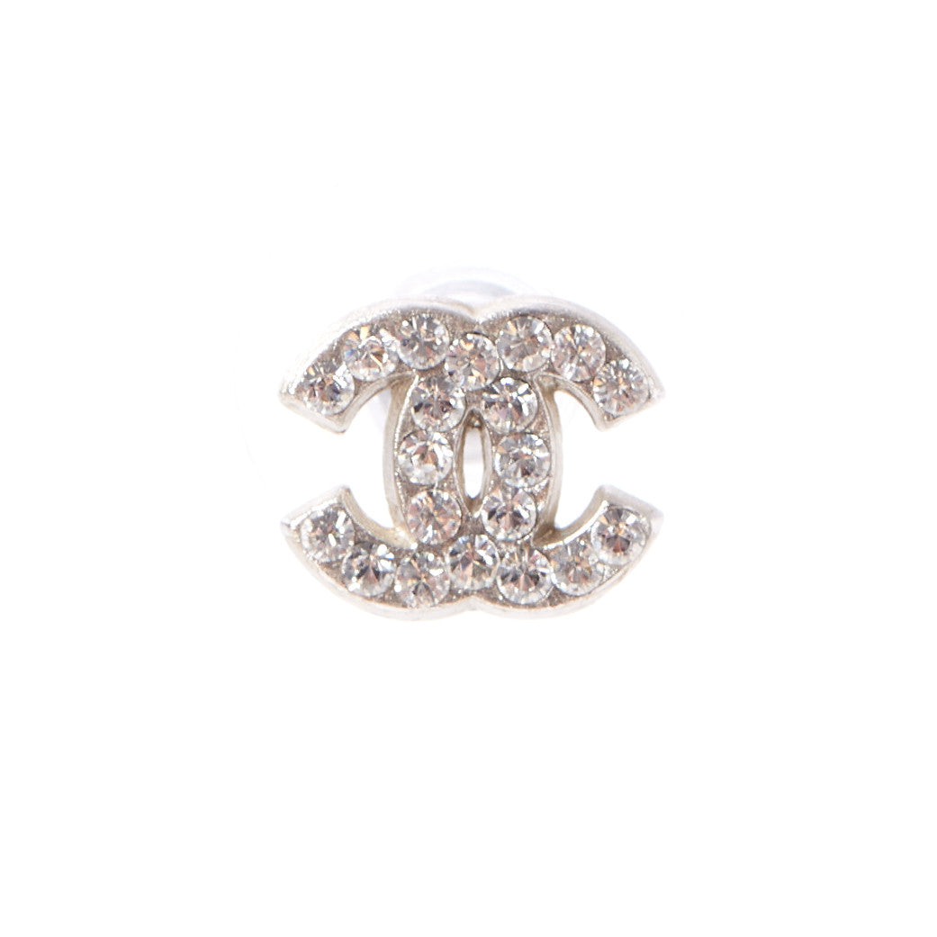 Crystal Mini Timeless CC Earrings Silver