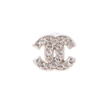 Chanel Crystal Mini Timeless CC Earrings Silver 3 of 7
