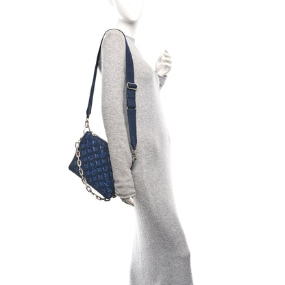 Louis Vuitton Lambskin Embossed Monogram Coussin PM Navy 2 of 11