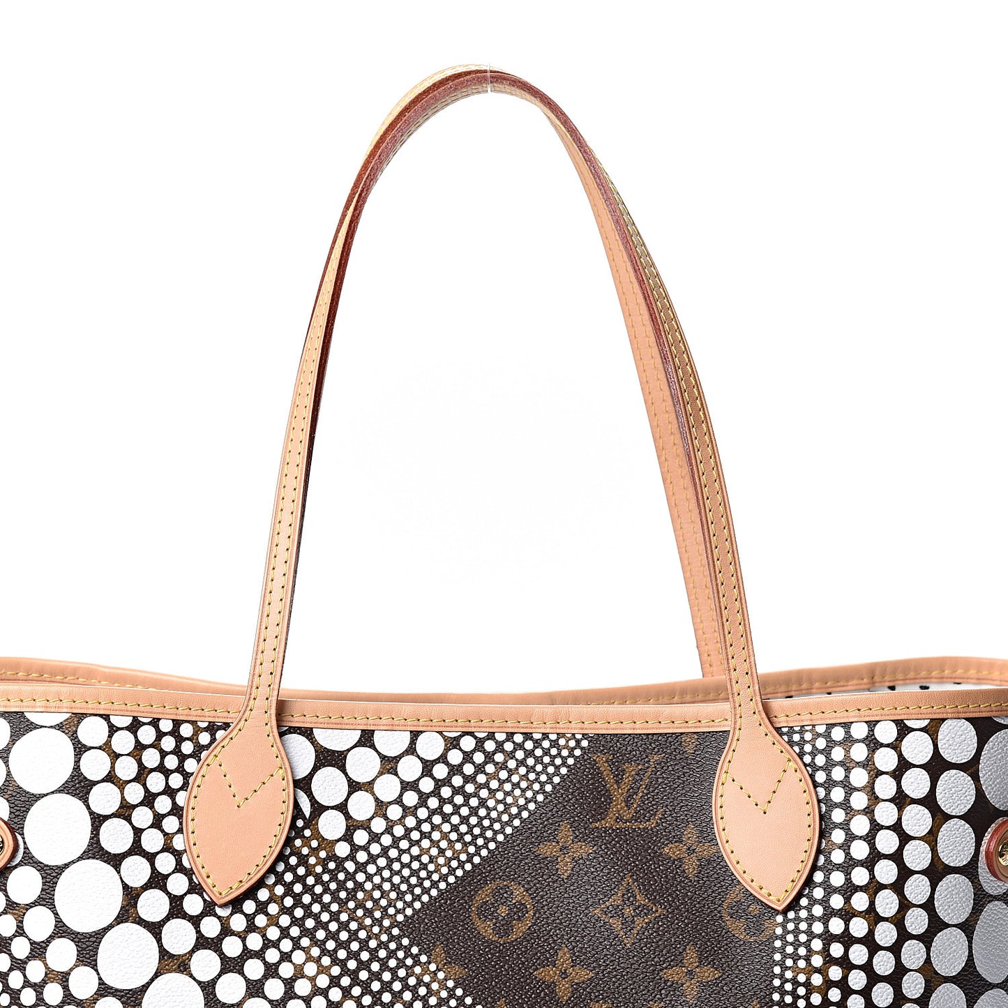 Monogram Kusama Waves Neverfull MM White