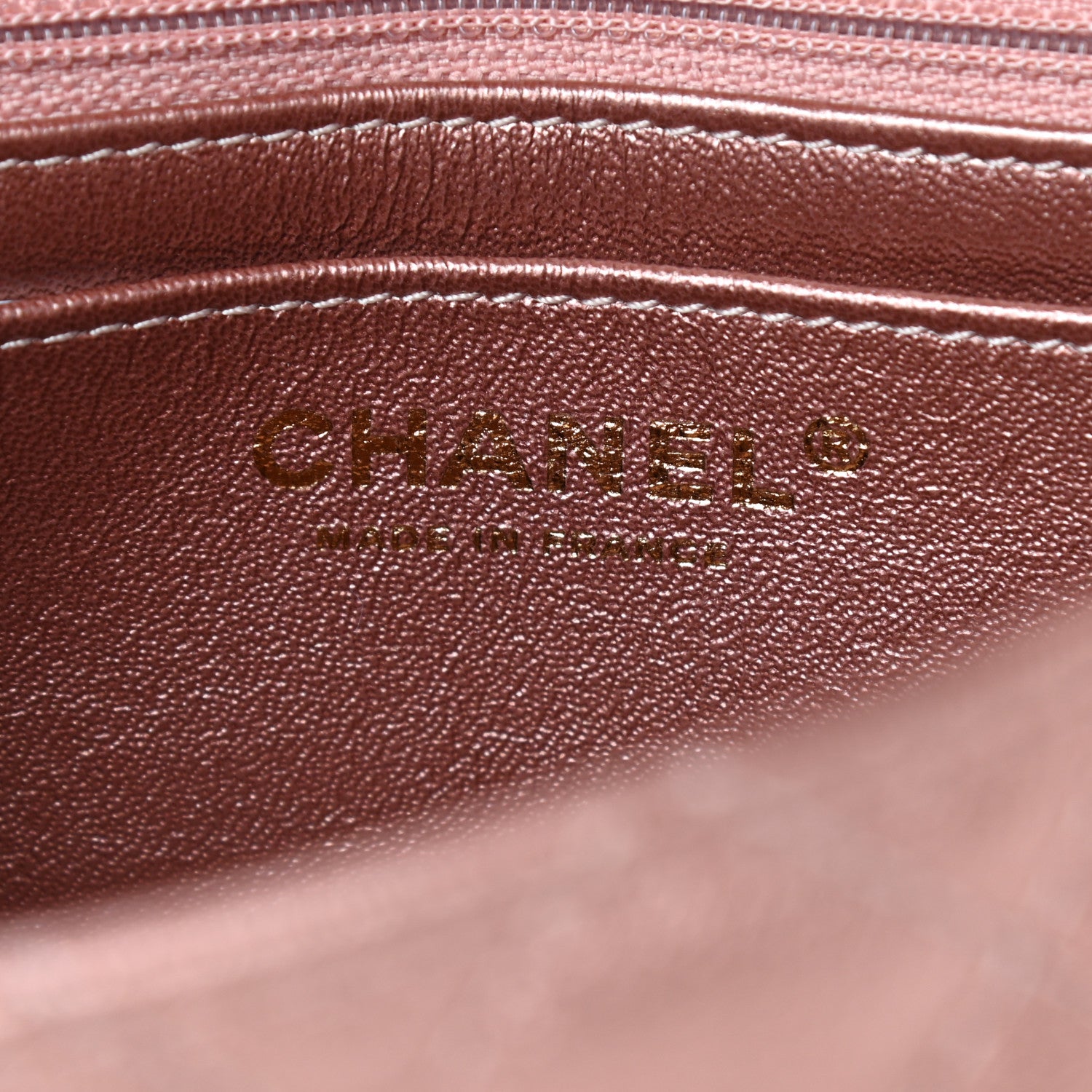 Chanel Metallic Grained Calfskin Quilted 2.55 Reissue Mini Flap Copper Pink 6 of 9